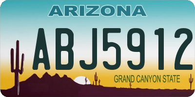 AZ license plate ABJ5912