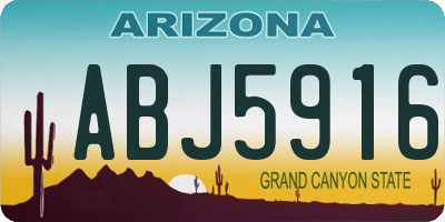 AZ license plate ABJ5916