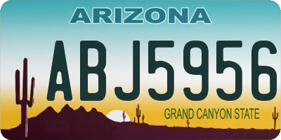 AZ license plate ABJ5956
