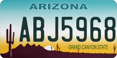 AZ license plate ABJ5968