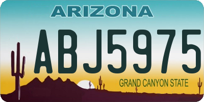 AZ license plate ABJ5975