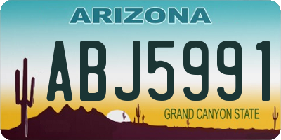 AZ license plate ABJ5991