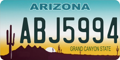 AZ license plate ABJ5994