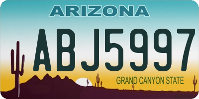 AZ license plate ABJ5997