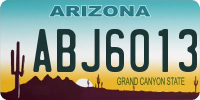 AZ license plate ABJ6013