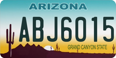 AZ license plate ABJ6015