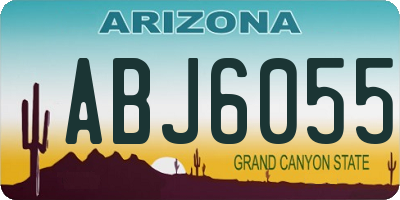 AZ license plate ABJ6055