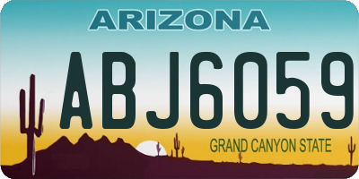 AZ license plate ABJ6059