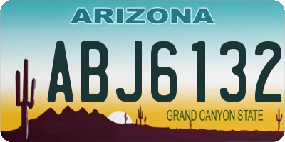 AZ license plate ABJ6132