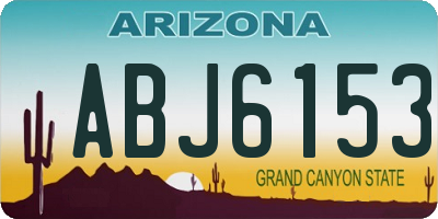 AZ license plate ABJ6153
