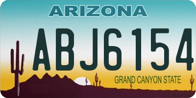 AZ license plate ABJ6154