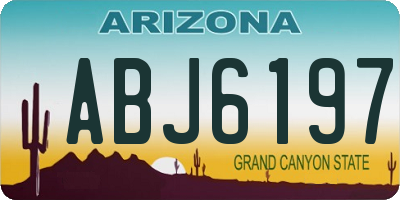 AZ license plate ABJ6197