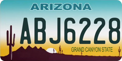 AZ license plate ABJ6228