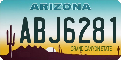 AZ license plate ABJ6281