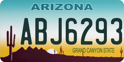AZ license plate ABJ6293