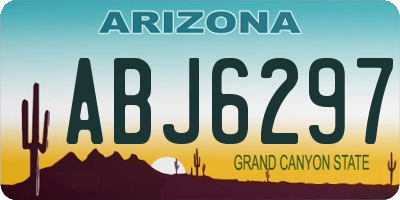 AZ license plate ABJ6297