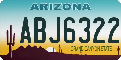 AZ license plate ABJ6322