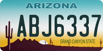 AZ license plate ABJ6337