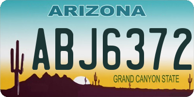 AZ license plate ABJ6372