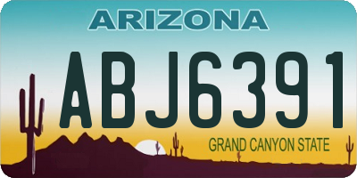 AZ license plate ABJ6391