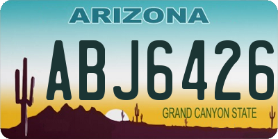 AZ license plate ABJ6426