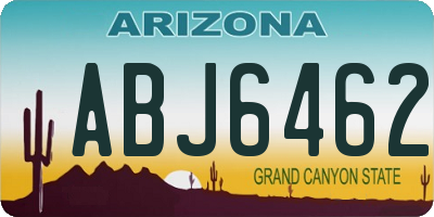 AZ license plate ABJ6462