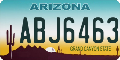 AZ license plate ABJ6463