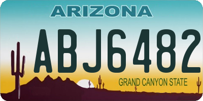 AZ license plate ABJ6482