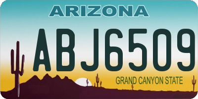 AZ license plate ABJ6509