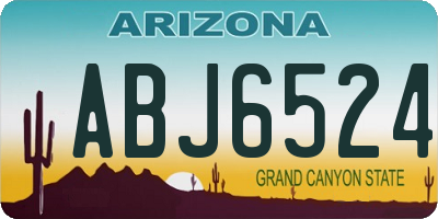 AZ license plate ABJ6524