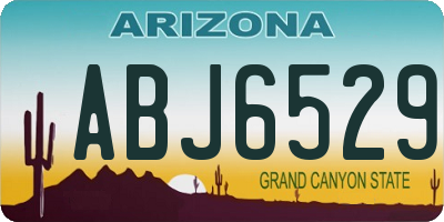AZ license plate ABJ6529
