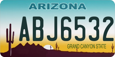 AZ license plate ABJ6532