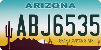 AZ license plate ABJ6535
