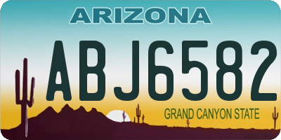 AZ license plate ABJ6582
