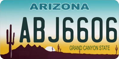 AZ license plate ABJ6606