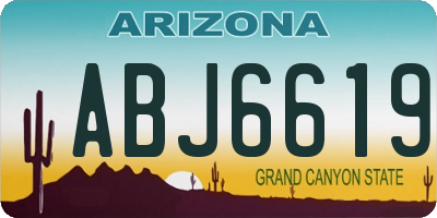 AZ license plate ABJ6619