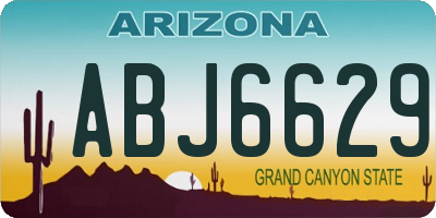 AZ license plate ABJ6629