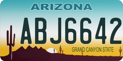 AZ license plate ABJ6642