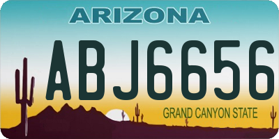 AZ license plate ABJ6656
