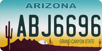 AZ license plate ABJ6696