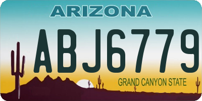 AZ license plate ABJ6779