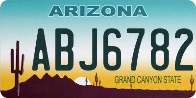 AZ license plate ABJ6782