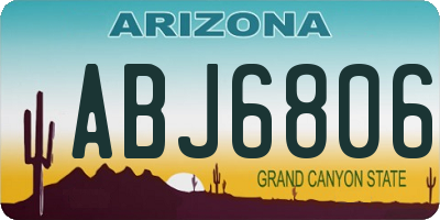 AZ license plate ABJ6806