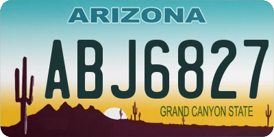 AZ license plate ABJ6827