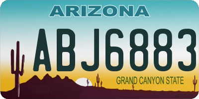 AZ license plate ABJ6883