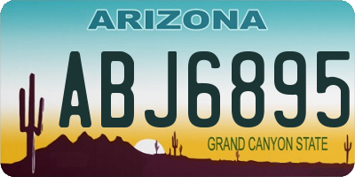 AZ license plate ABJ6895