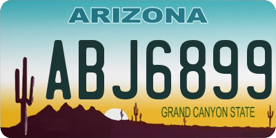 AZ license plate ABJ6899