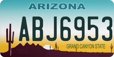 AZ license plate ABJ6953