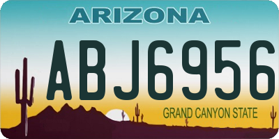 AZ license plate ABJ6956