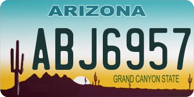 AZ license plate ABJ6957